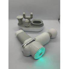 Компактный перкуссионный массажер Booster Lightsaber Mini White с кейсом в комплекте