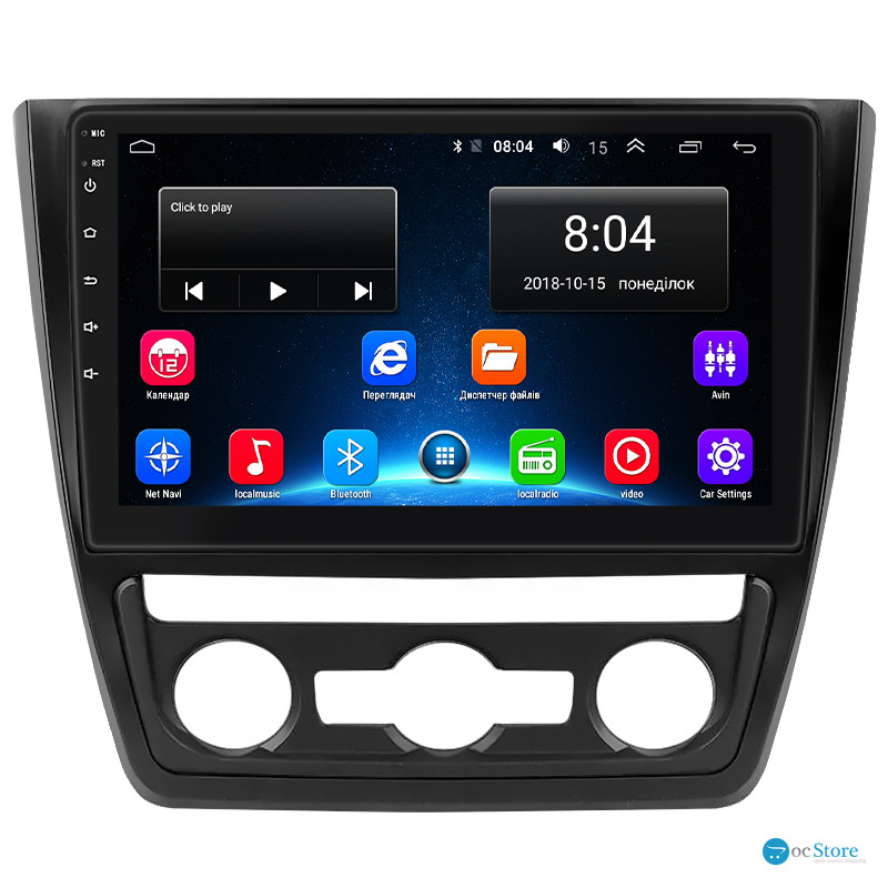 Штатная магнитола Lesko для Skoda Yeti I 2009-2014 экран 10" 2/32Gb Wi-Fi GPS Base
