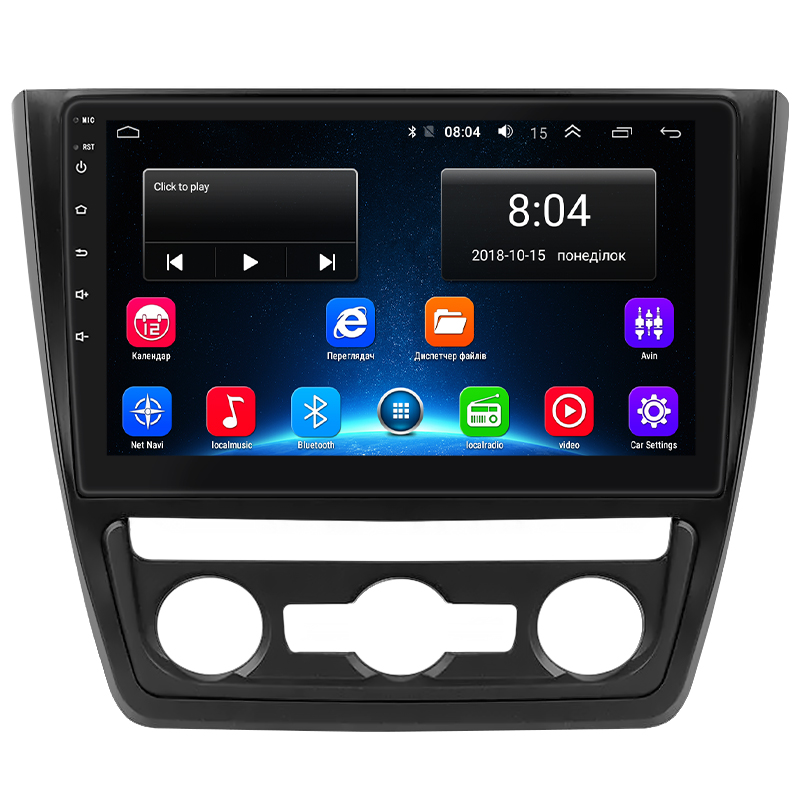 Штатная магнитола Lesko для Skoda Yeti I 2009-2014 экран 10" 2/32Gb Wi-Fi GPS Base