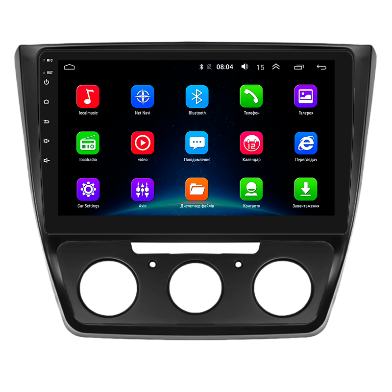 Штатная магнитола Lesko для Skoda Yeti I Рестайлинг 2013-2018 экран 10" 2/32Gb Wi-Fi GPS Base