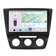Штатная магнитола Lesko для Skoda Yeti I Рестайлинг 2013-2018 экран 10" 4/64 QLED CarPlay 4G Wi-Fi GPS 360 Prime