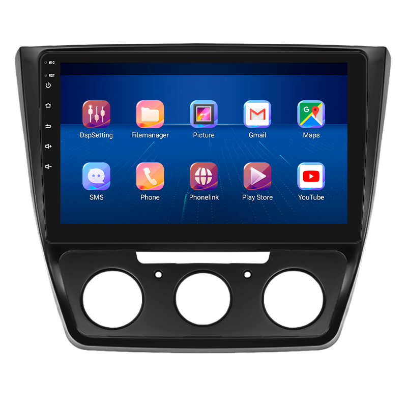 Штатная магнитола Lesko для Skoda Yeti I Рестайлинг 2013-2018 экран 10" 4/32Gb 4G Wi-Fi GPS Top