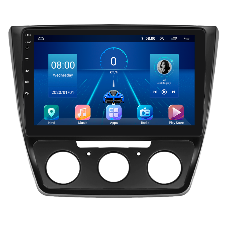 Штатная магнитола Lesko для Skoda Yeti I Рестайлинг 2013-2018 экран 10" 6/128Gb 4G Wi-Fi GPS Top