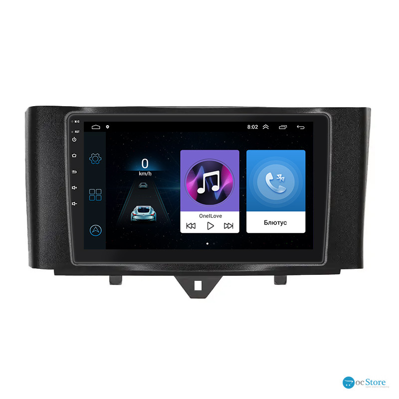 Штатная магнитола Lesko для Smart Fortwo 452 2011-2017 экран 9" 1/16Gb Wi-Fi GPS Base