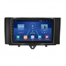 Штатная магнитола Lesko для Smart Fortwo 452 2011-2017 экран 9" 6/128Gb 4G Wi-Fi GPS Top