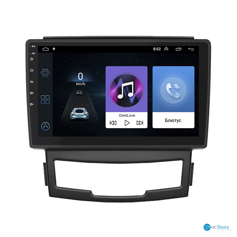 Штатная магнитола Lesko для SsangYong Actyon II 2010-2013 экран 9" 1/16Gb Wi-Fi GPS Base