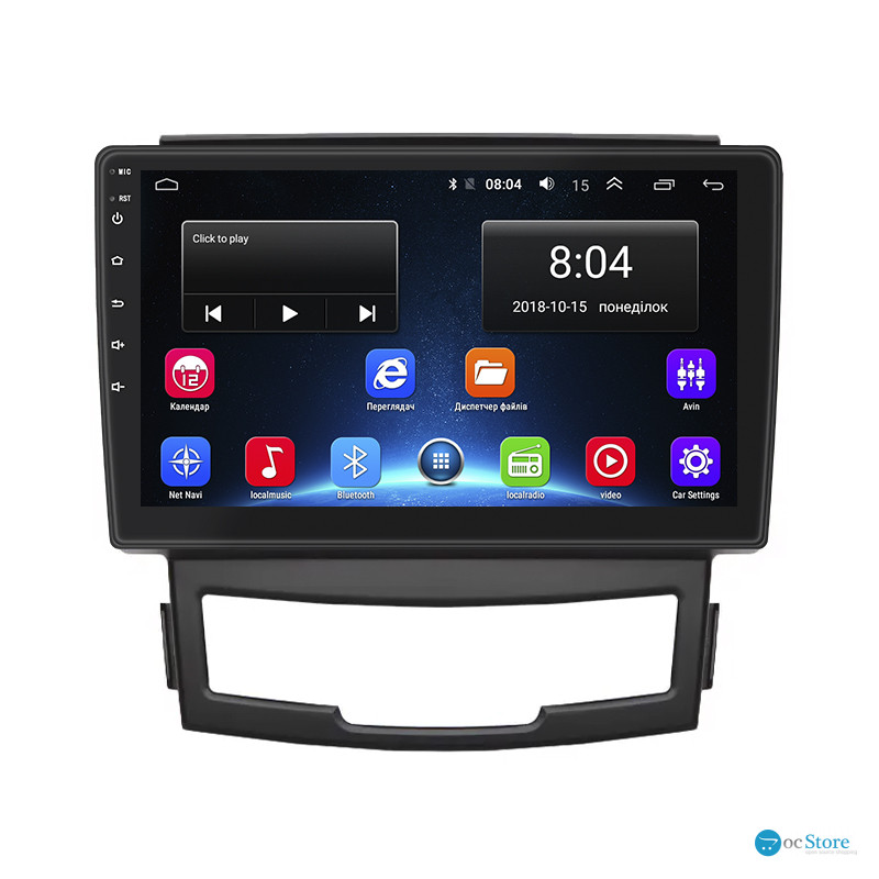 Штатная магнитола Lesko для SsangYong Actyon II 2010-2013 экран 9" 2/32Gb Wi-Fi GPS Base