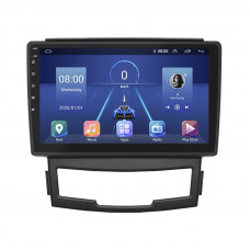 Штатная магнитола Lesko для SsangYong Actyon II Рестайлинг 2013-н.в. экран 9" 6/128Gb 4G Wi-Fi GPS Top