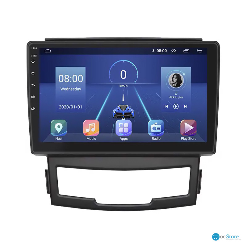Штатная магнитола Lesko для SsangYong Actyon II Рестайлинг 2013-н.в. экран 9" 6/128Gb 4G Wi-Fi GPS Top