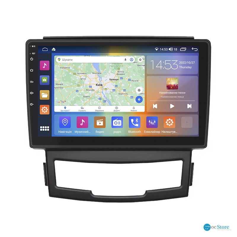 Штатная магнитола Lesko для SsangYong Korando III 2010-2013 экран 9" 2/32Gb CarPlay 4G Wi-Fi GPS Prime