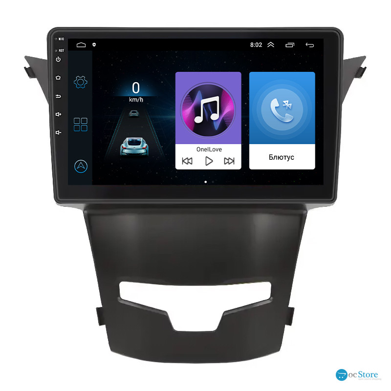 Штатная магнитола Lesko для SsangYong Korando III Рестайлинг 2013-2017 экран 9" 1/16Gb Wi-Fi GPS Base