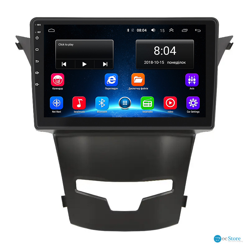 Штатная магнитола Lesko для SsangYong Korando III Рестайлинг 2013-2017 экран 9" 2/32Gb Wi-Fi GPS Base