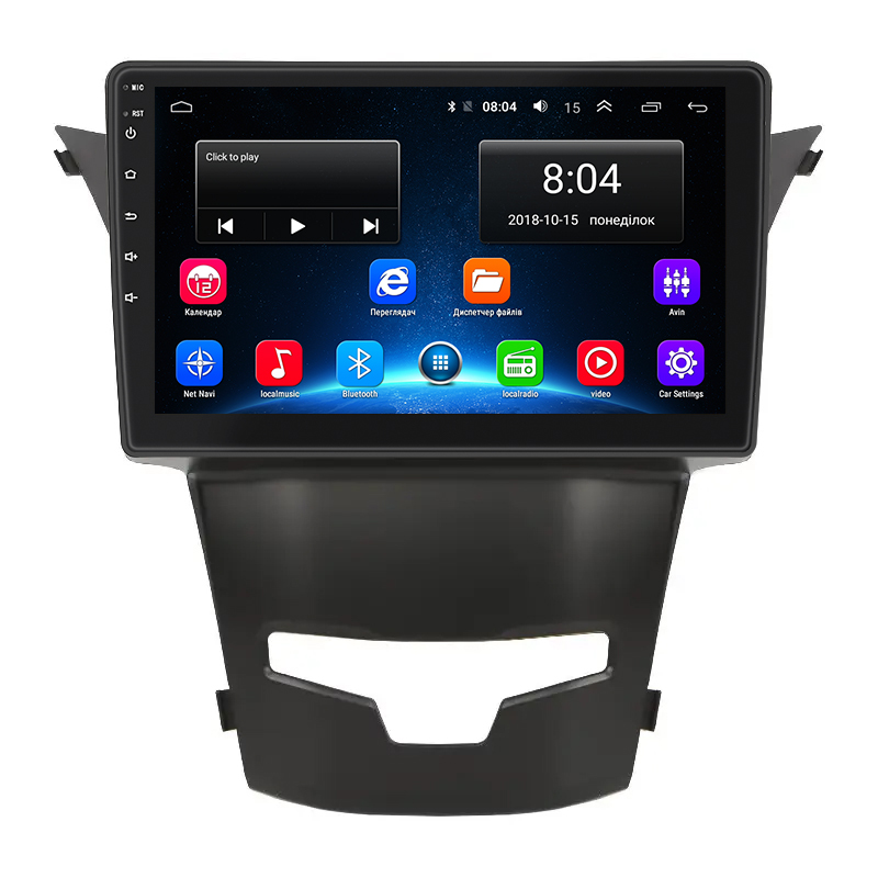 Штатная магнитола Lesko для SsangYong Korando III Рестайлинг 2013-2017 экран 9" 2/32Gb Wi-Fi GPS Base