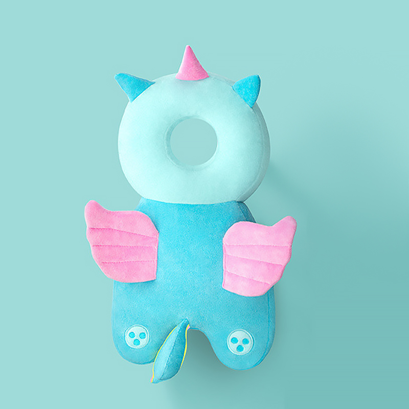 Детская защитная подушка - рюкзак Tochang для защиты головы при падении подголовник Единорог