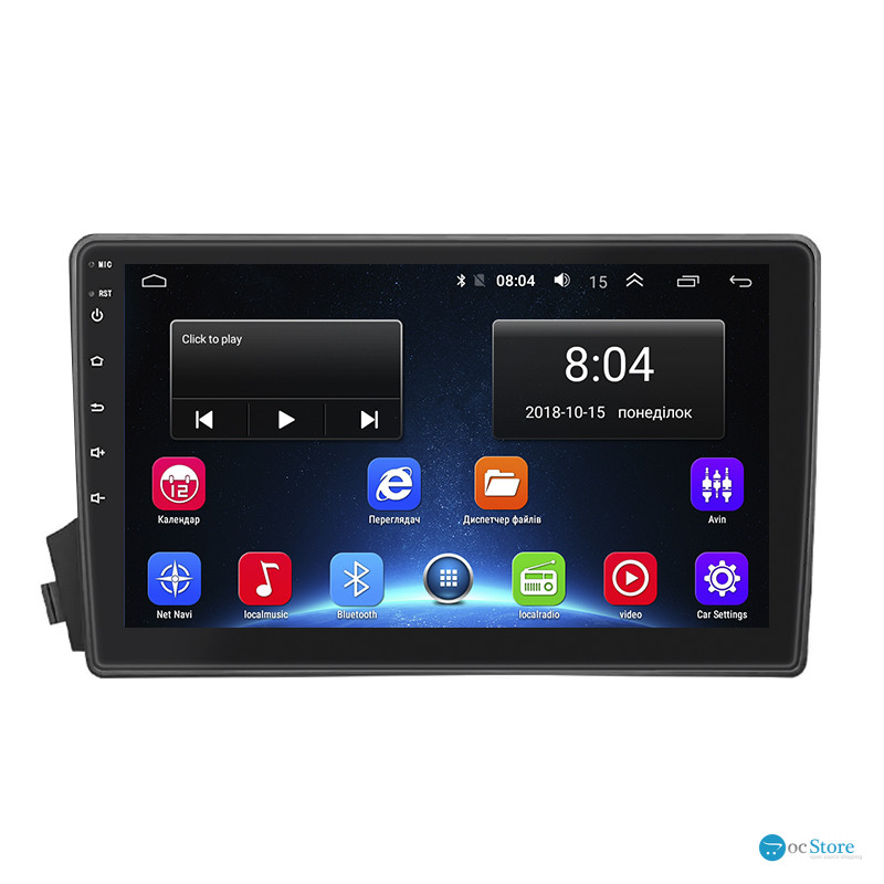 Штатная магнитола Lesko для SsangYong Kyron I 2005-2007 экран 9" 2/32Gb Wi-Fi GPS Base