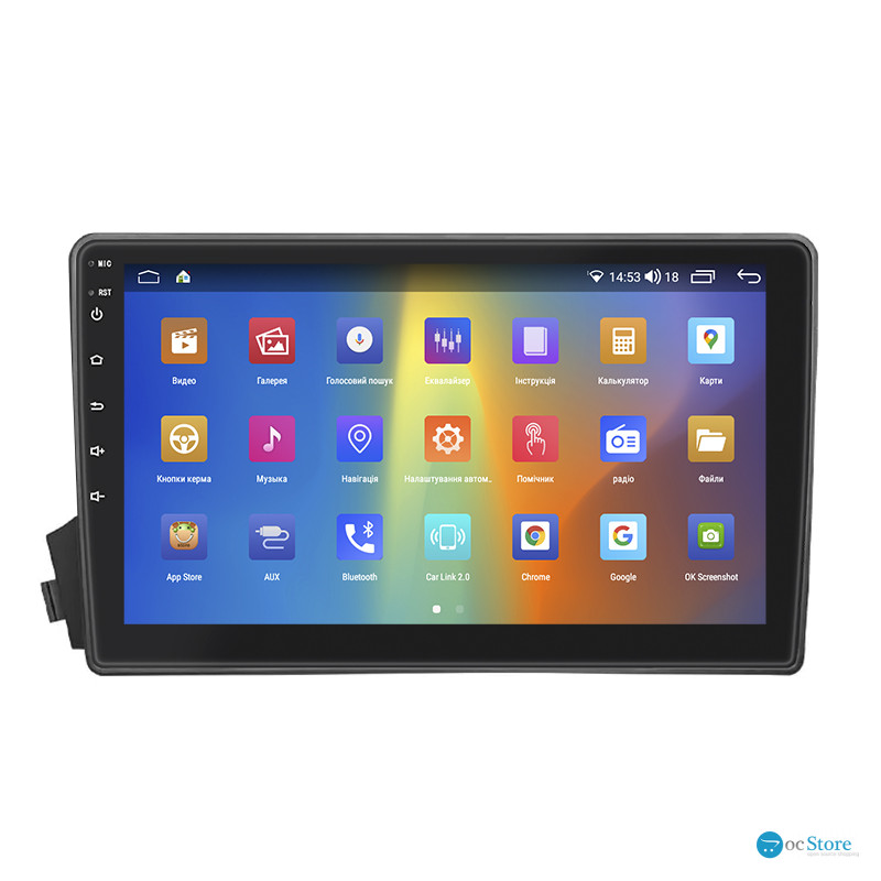 Штатная магнитола Lesko для SsangYong Kyron I 2005-2007 экран 9" 2/32Gb CarPlay 4G Wi-Fi GPS Prime