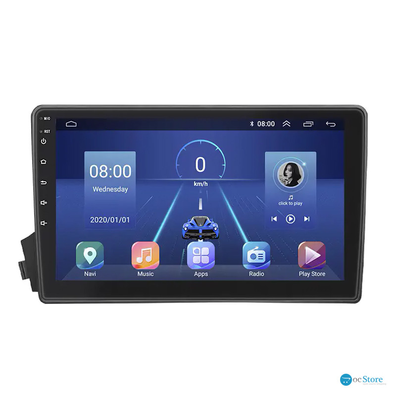 Штатная магнитола Lesko для SsangYong Kyron I 2005-2007 экран 9" 6/128Gb 4G Wi-Fi GPS Top