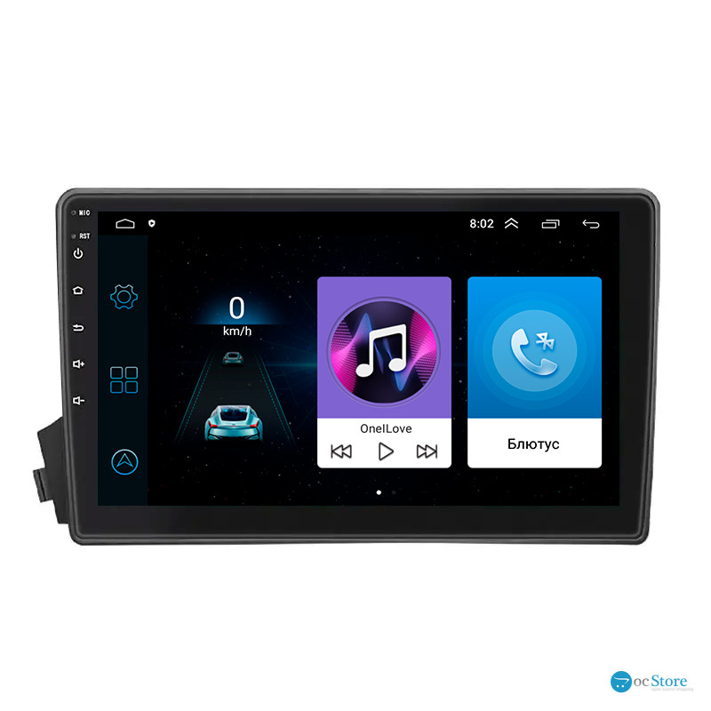 Штатная магнитола Lesko для SsangYong Kyron I Рестайлинг 2007-2015 экран 9" 1/16Gb Wi-Fi GPS Base