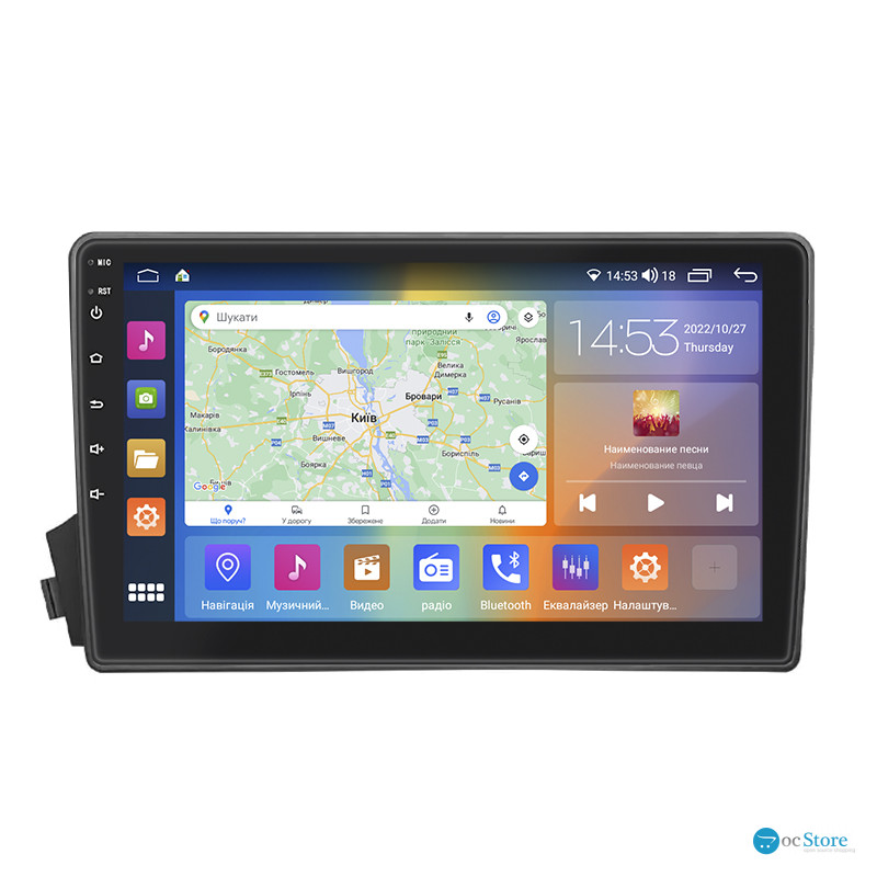Штатная магнитола Lesko для SsangYong Kyron I Рестайлинг 2007-2015 экран 9" 2/32Gb CarPlay 4G Wi-Fi GPS Prime