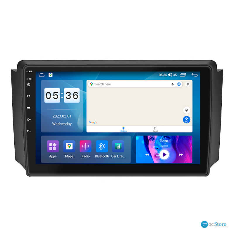 Штатная магнитола Lesko для SsangYong Rexton I 2001-2008 экран 9" 2/32Gb CarPlay 4G Wi-Fi GPS Prime