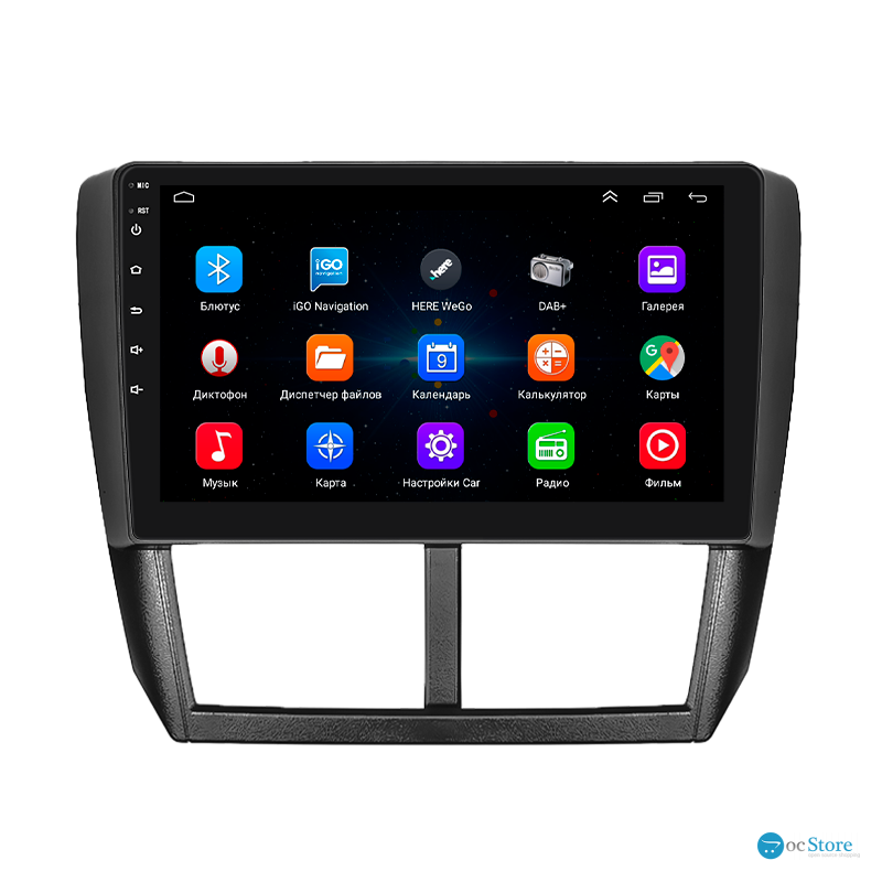 Штатная магнитола Lesko для Subaru Forester III 2007-2011 экран 9" 1/16Gb Wi-Fi GPS Base