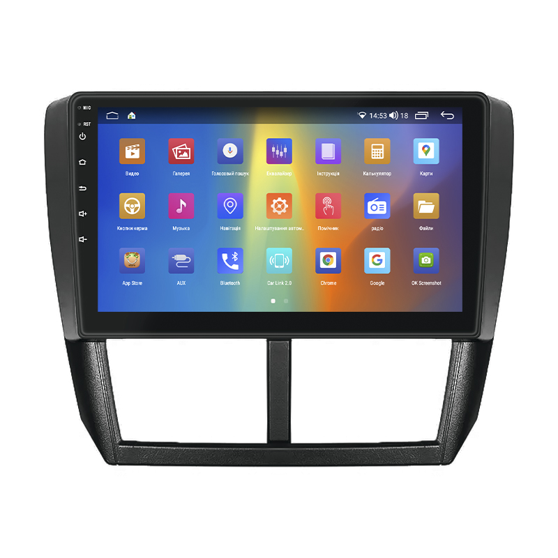 Штатная магнитола Lesko для Subaru Forester III 2007-2011 экран 9" 2/32Gb CarPlay 4G Wi-Fi GPS Prime