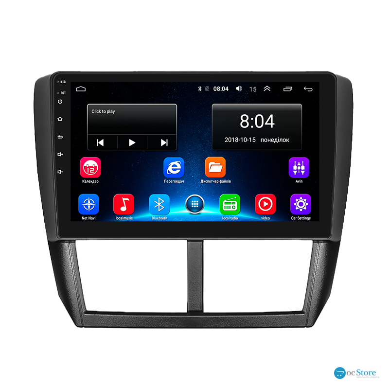 Штатная магнитола Lesko для Subaru Forester III 2007-2011 экран 9" 4/64Gb 4G Wi-Fi GPS Top