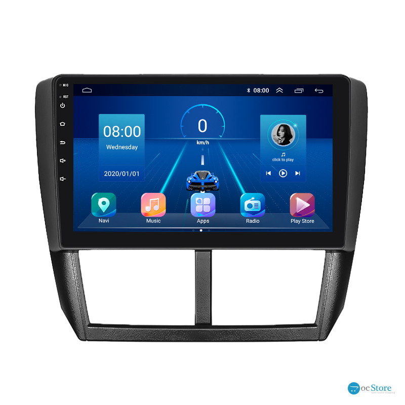 Штатная магнитола Lesko для Subaru Forester III 2007-2011 экран 9" 6/128Gb 4G Wi-Fi GPS Top