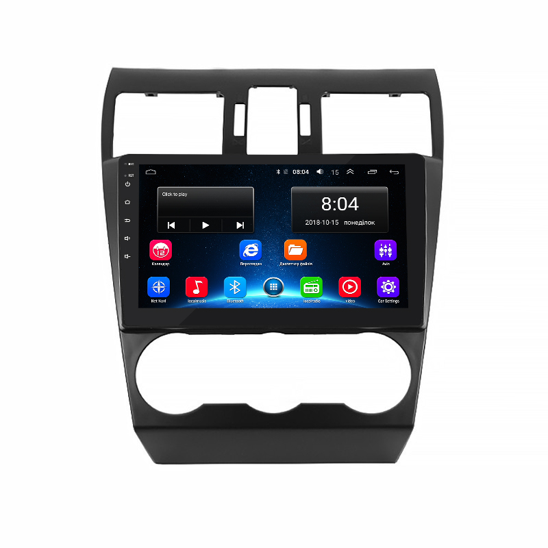 Штатная магнитола Lesko для Subaru Forester IV Рестайлинг 2 2016-2018 экран 9" 2/32Gb Wi-Fi GPS Base
