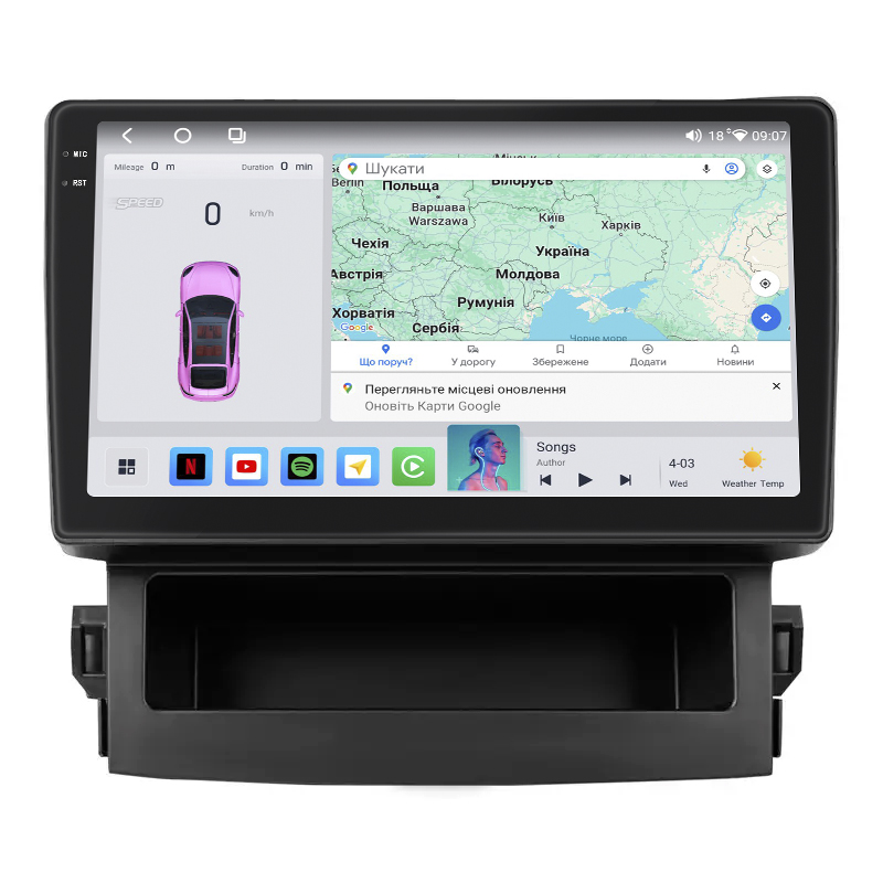 Штатная магнитола Lesko для Subaru Forester V 2018-2021 экран 9" 4/64 QLED CarPlay 4G Wi-Fi GPS 360 Prime