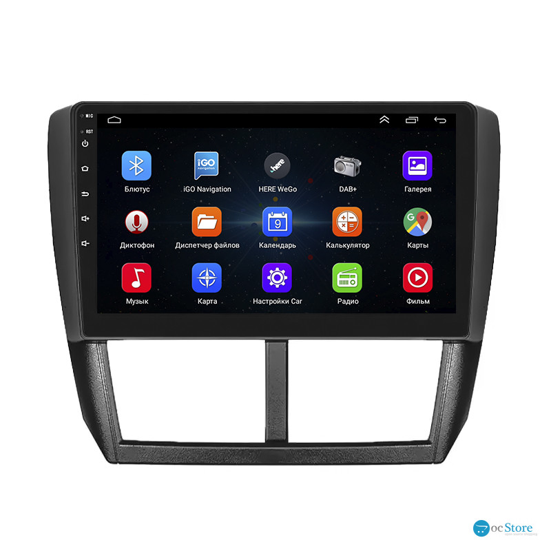 Штатная магнитола Lesko для Subaru Impreza III 2007-2011 экран 9" 1/16Gb Wi-Fi GPS Base