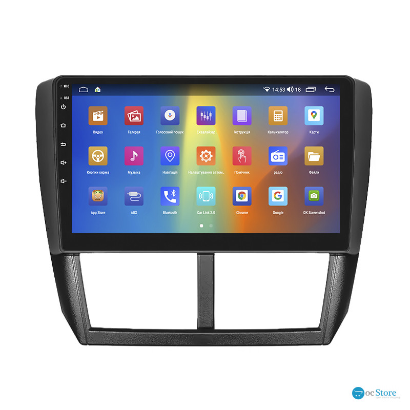 Штатная магнитола Lesko для Subaru Impreza III 2007-2011 экран 9" 2/32Gb CarPlay 4G Wi-Fi GPS Prime