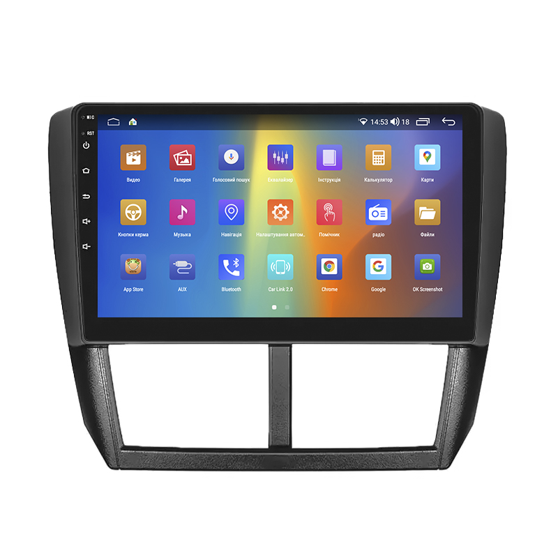 Штатная магнитола Lesko для Subaru Impreza III 2007-2011 экран 9" 2/32Gb CarPlay 4G Wi-Fi GPS Prime