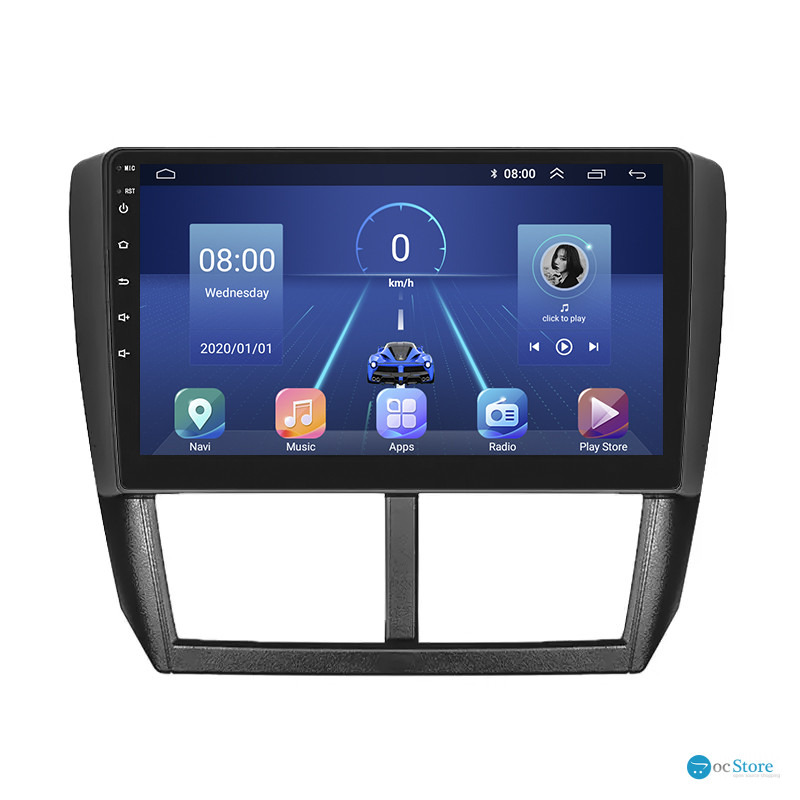 Штатная магнитола Lesko для Subaru Impreza III 2007-2011 экран 9" 4/64Gb 4G Wi-Fi GPS Top