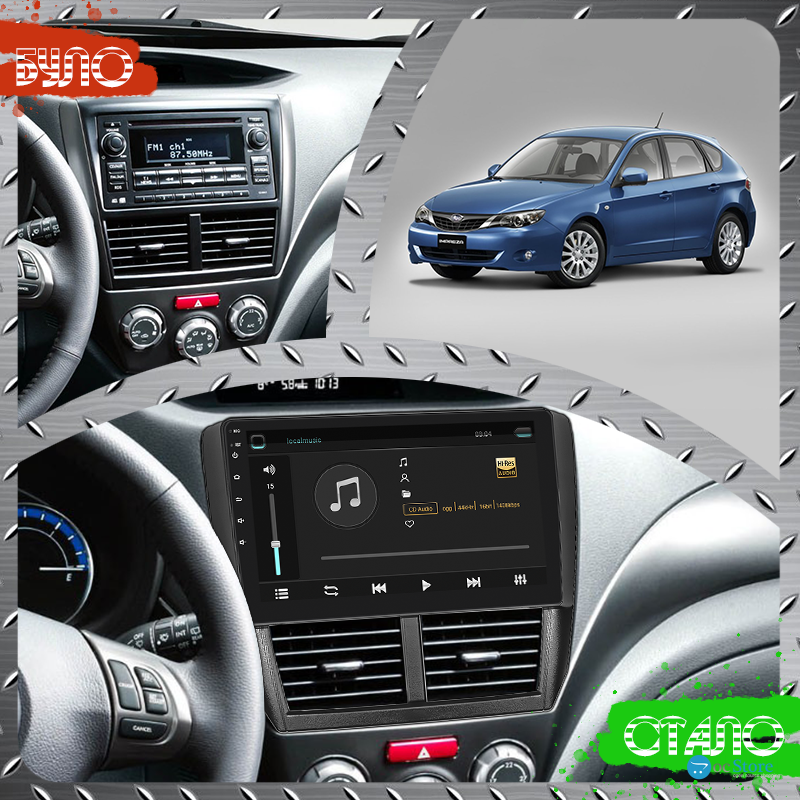 Штатная магнитола Lesko для Subaru Impreza III 2007-2011 экран 9" 6/128Gb 4G Wi-Fi GPS Top