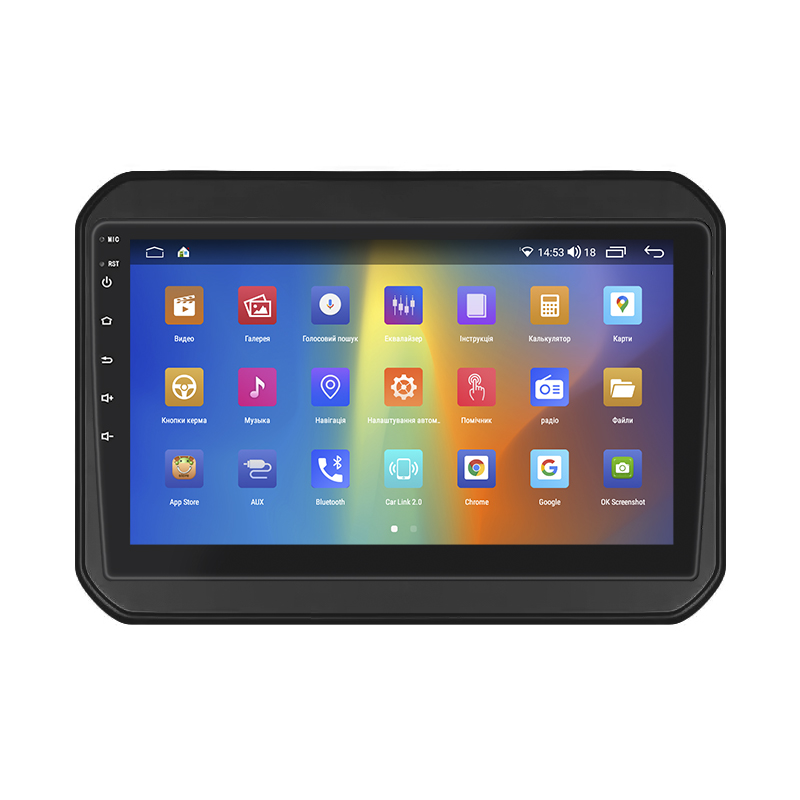 Штатная магнитола Lesko для Suzuki Ignis III 2016-2020 экран 9" 4/64Gb CarPlay 4G Wi-Fi GPS Prime