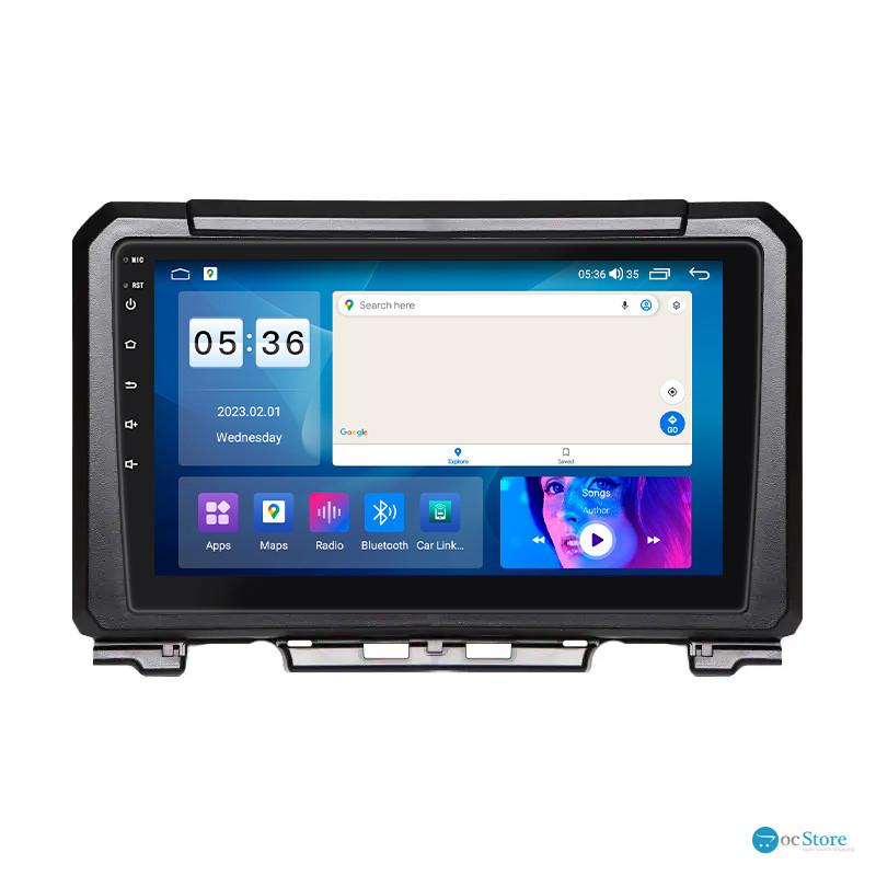 Штатная магнитола Lesko для Suzuki Jimny III Рестайлинг 1 2005-2012 экран 9" 2/32Gb CarPlay 4G Wi-Fi GPS Prime