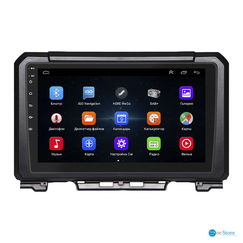 Штатная магнитола Lesko для Suzuki Jimny IV 2018-н.в. экран 9" 1/16Gb Wi-Fi GPS Base