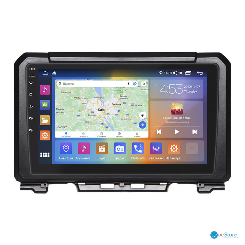 Штатная магнитола Lesko для Suzuki Jimny IV 2018-н.в. экран 9" 4/64Gb CarPlay 4G Wi-Fi GPS Prime