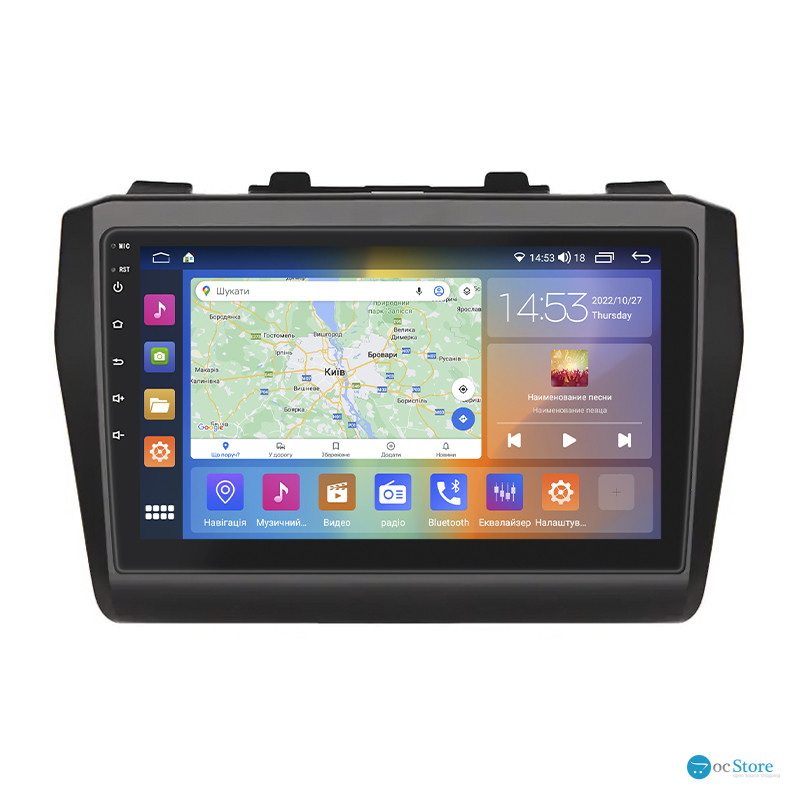 Штатная магнитола Lesko для Suzuki Swift V 2016-н.в. экран 10" 2/32Gb CarPlay 4G Wi-Fi GPS Prime