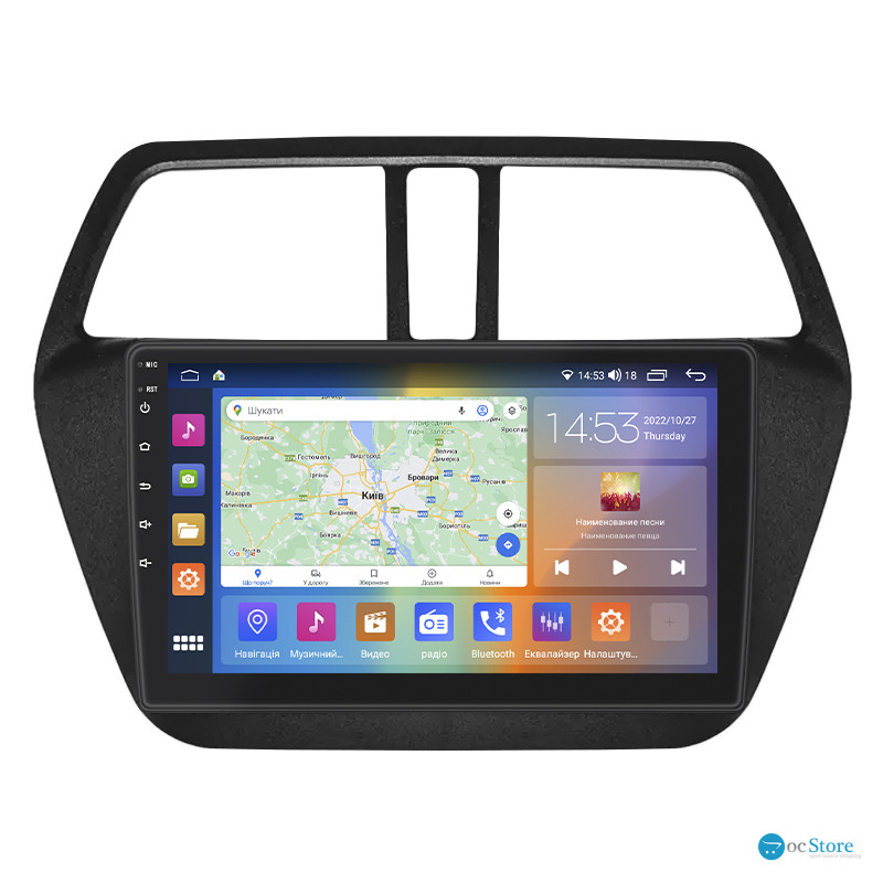 Штатная магнитола Lesko для Suzuki SX4 II (S-Cross) 2013-2016 экран 9" 4/64Gb CarPlay 4G Wi-Fi GPS Prime