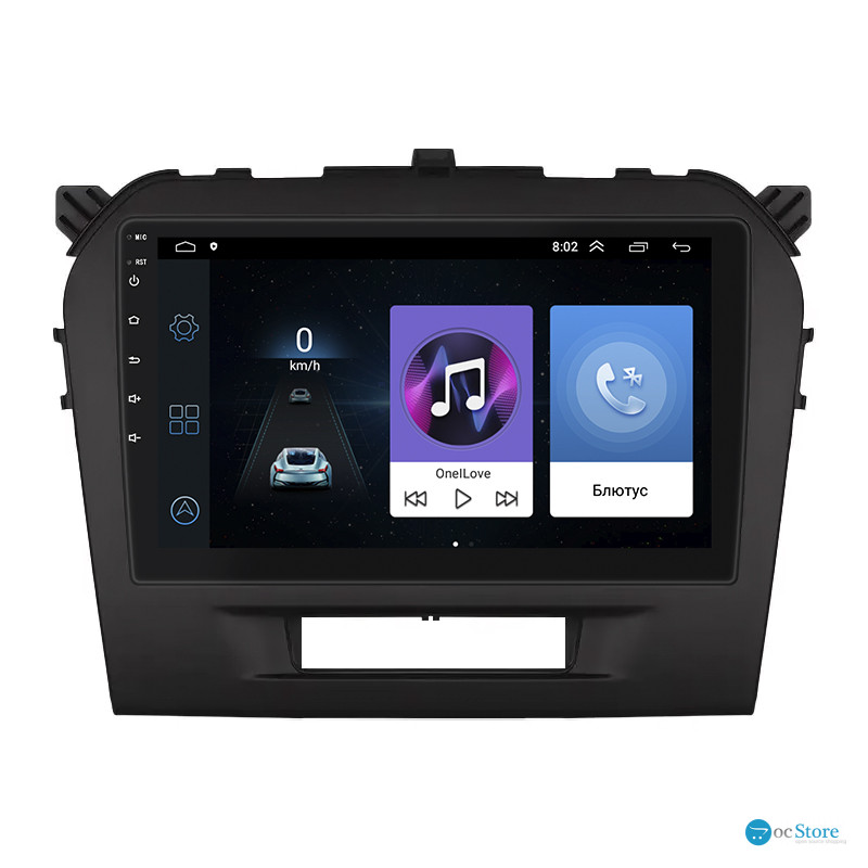 Штатная магнитола Lesko для Suzuki Vitara II 2014-2019 экран 9" 1/16Gb Wi-Fi GPS Base