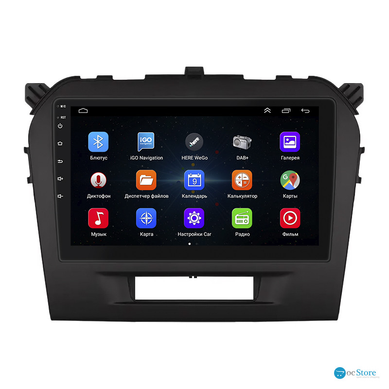 Штатная магнитола Lesko для Suzuki Vitara II 2014-2019 экран 9" 1/16Gb Wi-Fi GPS Base