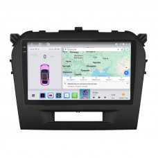 Штатная магнитола Lesko для Suzuki Vitara II 2014-2019 экран 9" 4/64 QLED CarPlay 4G Wi-Fi GPS 360 Prime