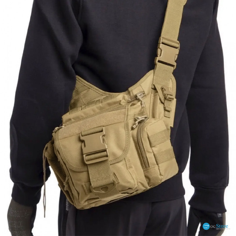 Сумка тактическая через плечо AOKALI Outdoor A03 Sand