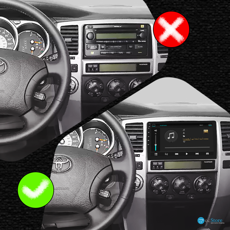 Штатная магнитола Lesko для Toyota 4Runner IV 2002-2005 экран 9" 2/32Gb Wi-Fi GPS Base