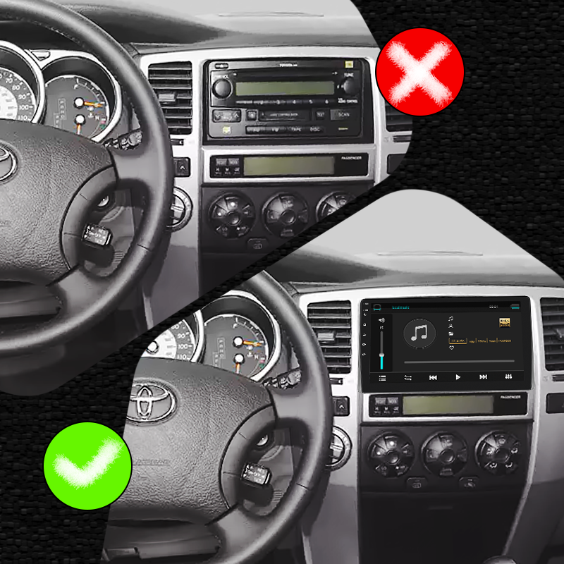 Штатная магнитола Lesko для Toyota 4Runner IV 2002-2005 экран 9" 6/128Gb 4G Wi-Fi GPS Top