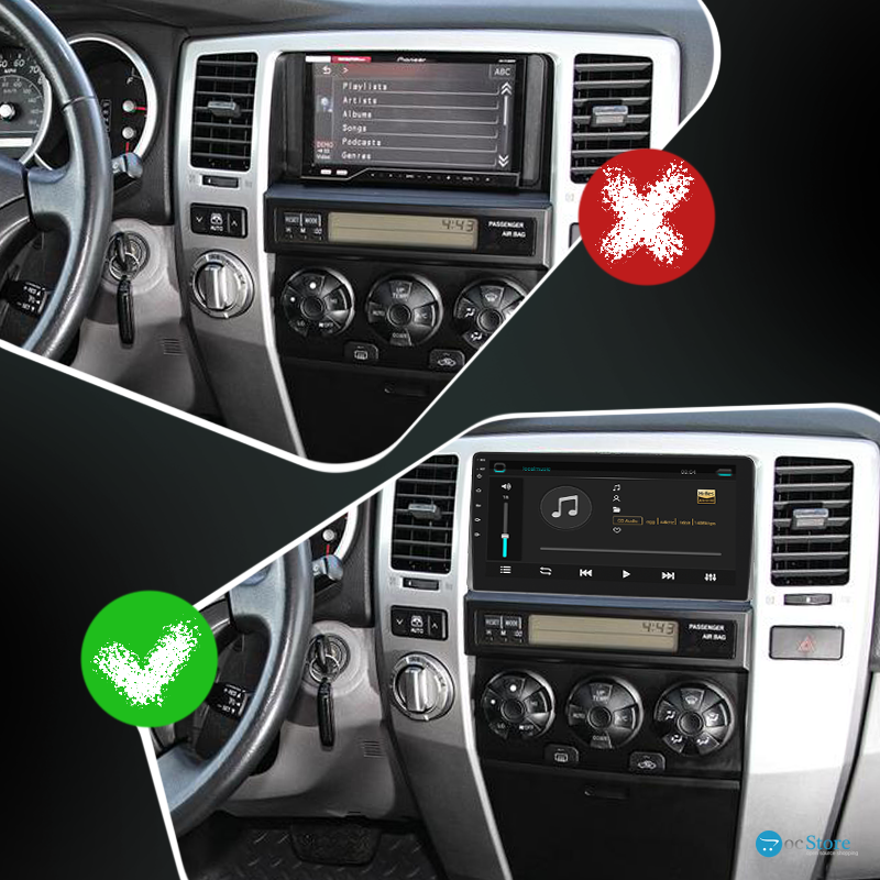 Штатная магнитола Lesko для Toyota 4Runner IV Рестайлинг 2005-2009 экран 9" 4/64Gb 4G Wi-Fi GPS Top