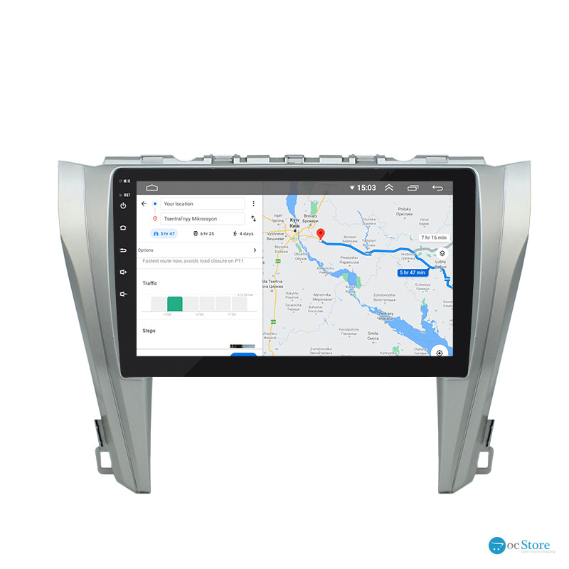 Штатная магнитола Lesko для Toyota Aurion II 2012-2017 экран 10" 4/32Gb 4G Wi-Fi GPS Top