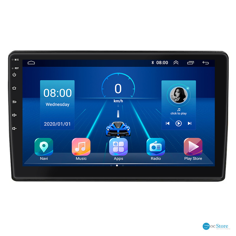 Штатная магнитола Lesko для Toyota Auris I 2006-2010 экран 10" 4/64Gb 4G Wi-Fi GPS Top